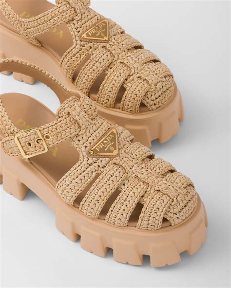 prada monolith crochet sandals|prada monolith boots dupe.